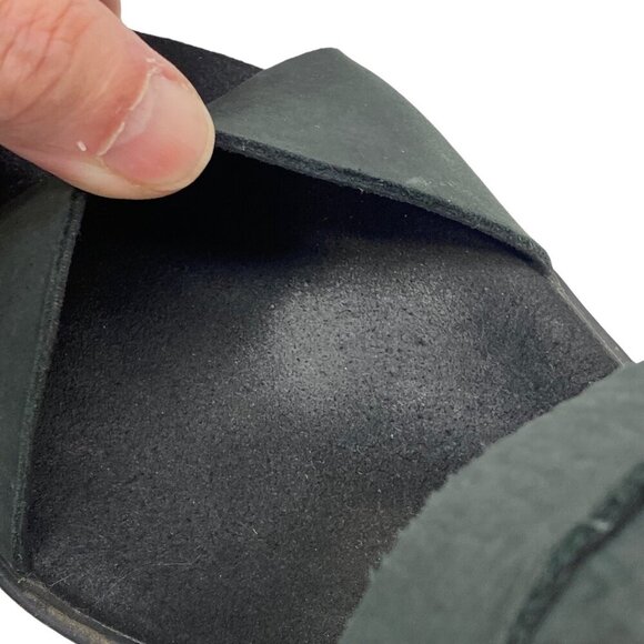 TIMBERLAND Women Platform Size 8 Black Koralyn Buckle Wedge Leather Sandals - Picture 11 of 13